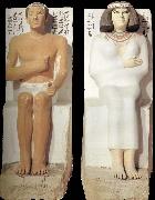 unknow artist Rahotep and Nofret from Meidoem oil painting on canvas